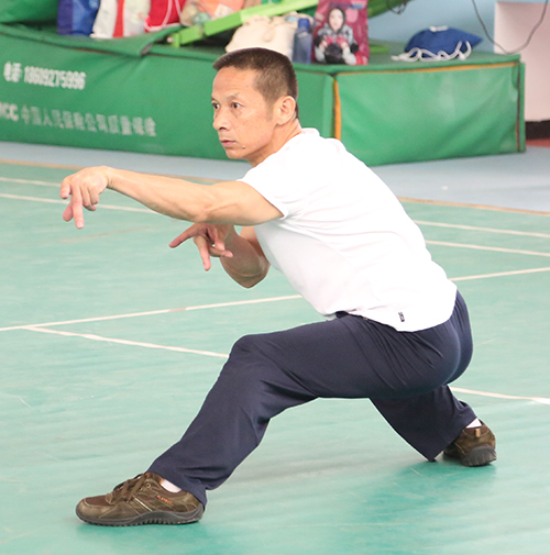 唐军表演螳螂拳