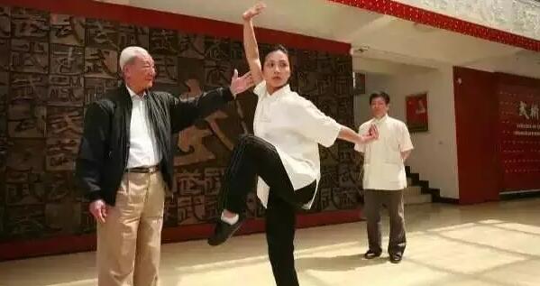 蔡龙云先生辅导武术