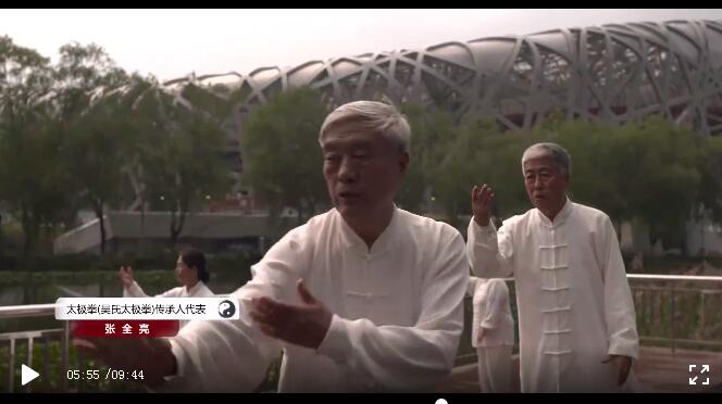 太极拳世界非遗申报片截图:吴氏太极拳传承人张全亮
